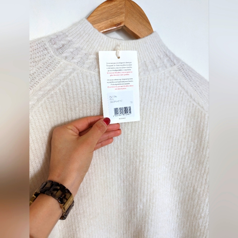Sezane Otis Jumper Size Small in Ecru